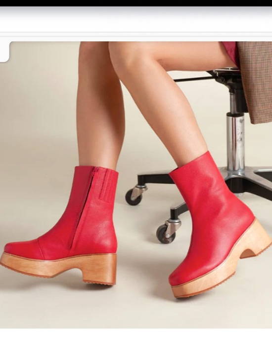 Charlotte Stone Shoes - Charlotte Stone Isla boots in Vamp (Red) size 10 dopamine dressing stylish chic